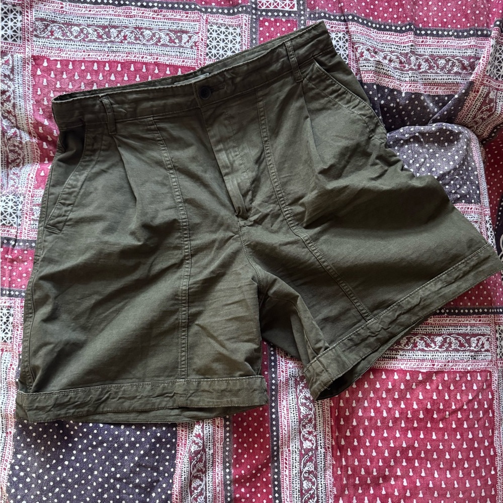 Everlane Pleated Cotton Camp Shorts